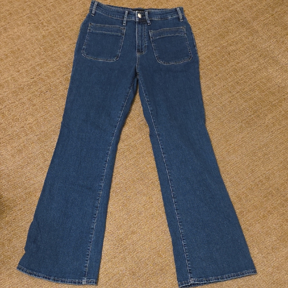 Free Assembly Wide Leg Patch Pocket Jeans Size 8